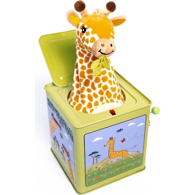 Vintage Tin Giraffe Jack in the Box Toy