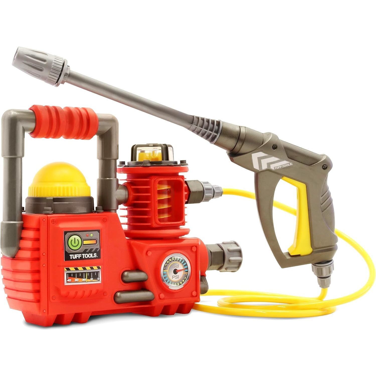 Tuff Tools: Power Washer Pretend Play Toy w/ Water Spray Action & Hose Connecting - Role Play Toys - 1
