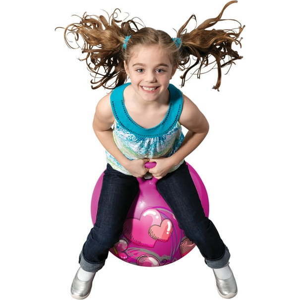 18" Hearts and Butterflies Hopper Ball - Developmental Toys - 2