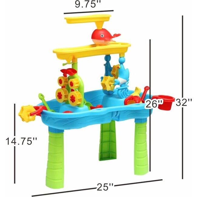 Trimate Toddler Sensory Sand and Water 3 Tier Table w/ Chair - Outdoor Games - 2