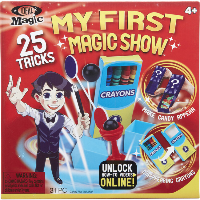 My First Magic Show Set: Learn 25 Easy Tricks with High Quality Props