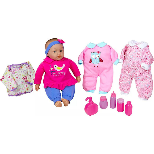 Lissi 15" Baby Doll Set w/ Extra Clothes & Accessories