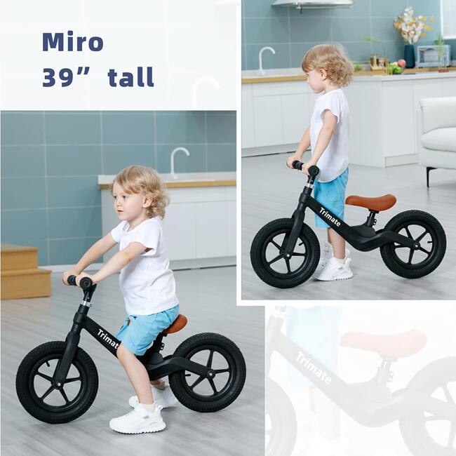 Trimate Toddler Balance Bike, Black - Bikes - 3