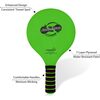 Jazzminton Paddle Ball Game with Carry Bag - Indoor Outdoor Toy w/ 2 Wooden Racquets - 4 Shuttlecocks - 1 Ball - Outdoor Games - 4