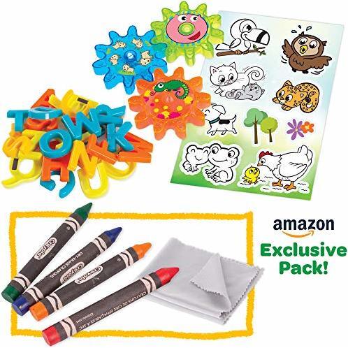 Crayola Deluxe Magnetic Double-Sided Easel - Includes Crayons, Stickers, Magnet Letters & Gears - Easels & Art Tables - 4