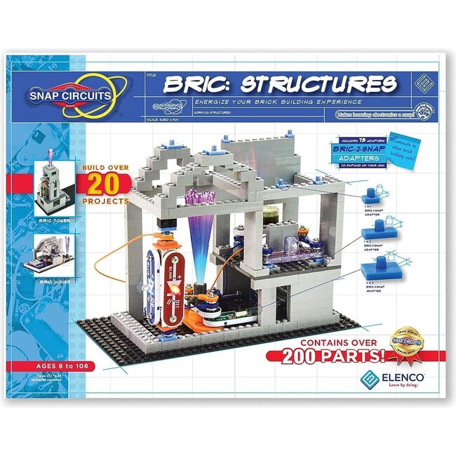 Snap Circuits BRIC: Structures STEM Electronics Activity Set w/ 20 Projects