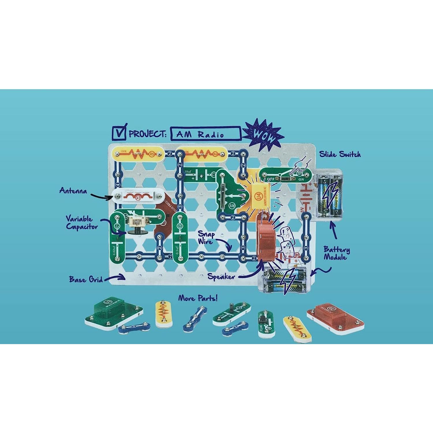 Elenco Snap Circuits SC-300 STEM Science Electronics Kit