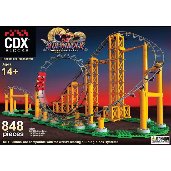 CDX Blocks Sidewinder Building Block Playset - 825 Pieces,Promotes STEM Learning - Building Sets - 2