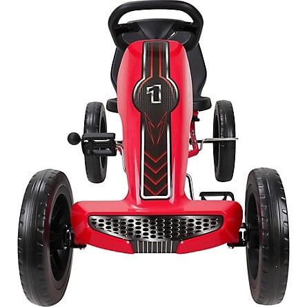 Race Z Pedal Go Kart w/ Adjustable Bucket Seat & 12" Wheels - Red - Ride-Ons - 2