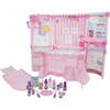 Pink Doll Furniture Set w/ 14" Baby Doll, Built in Highchair & Play Yard - Dolls - 1 - thumbnail