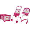 Garden 3 Piece Stroll n Care Doll Play Set: Includes a Half Folding Stroller, Play Yard & Highchair - Doll Accessories - 1 - thumbnail