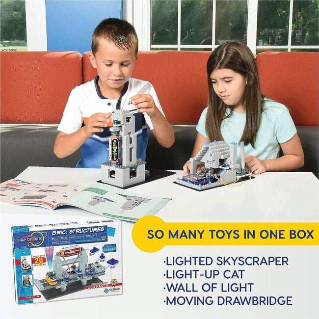 Snap Circuits BRIC: Structures STEM Electronics Activity Set w/ 20 Projects - STEM Toys - 5