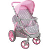 Cotton Candy Pink: Twin Tandem Doll Stroller - Dolls Up to 18" - Doll Accessories - 1 - thumbnail