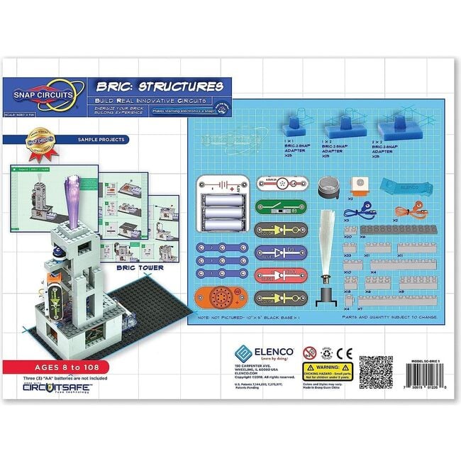 Snap Circuits BRIC: Structures STEM Electronics Activity Set w/ 20 Projects - STEM Toys - 6