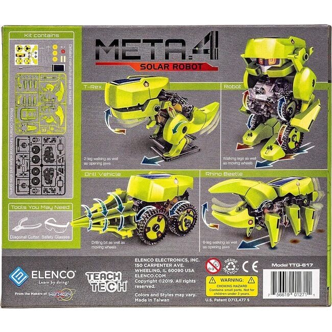 Teach Tech "Meta.4" Transforming Robot STEM Solar Toy - STEM Toys - 6