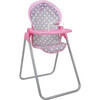 Cotton Candy Pink Doll Highchair - Pink, Grey, Polka Dot - Doll Accessories - 1 - thumbnail