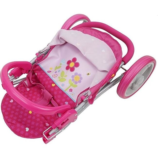 Garden Doll Jogger Stroller Doll Accessory w/ Retractable Canopy - Doll Accessories - 4