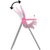 Cotton Candy Pink Doll Highchair - Pink, Grey, Polka Dot - Doll Accessories - 2