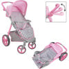 Cotton Candy Pink: Doll Travel System Doll Accessory - Pink, Grey, Polka Dot - Doll Accessories - 2