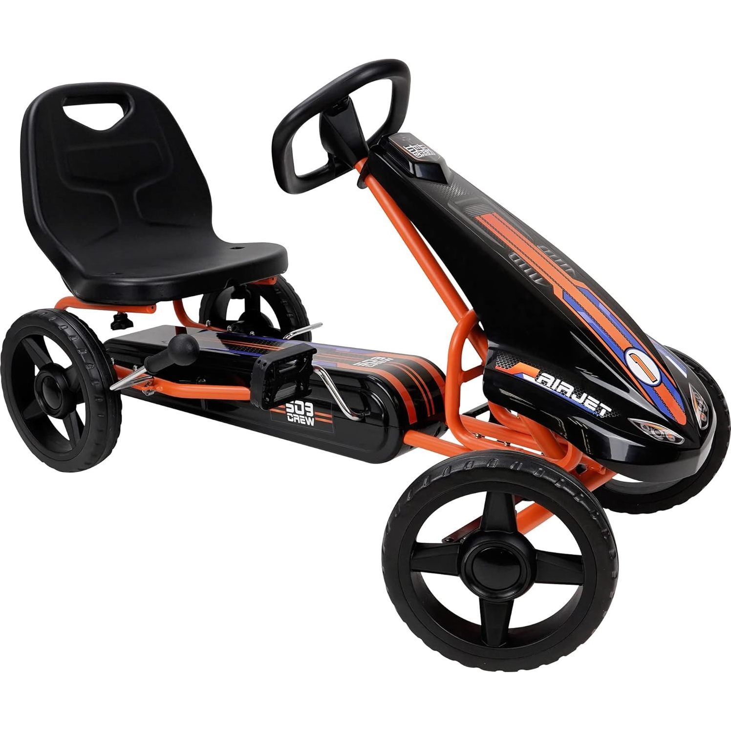 Air Jet Pedal Go Kart Ride On - Orange - Outdoor Games - 1