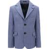 Tweed Peak Lapel Blazer, Night Blue - Blazers & Sport Coats - 1 - thumbnail