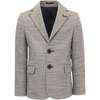 Tweed Peak Lapel Blazer, Beige - Blazers & Sport Coats - 1 - thumbnail