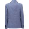 Tweed Peak Lapel Blazer, Night Blue - Blazers & Sport Coats - 2