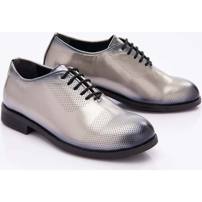 Platinum Closed Lace Dress Shoes, Ivory - Dress Shoes - 3