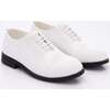 Closed Lace Dress Shoes, White - Dress Shoes - 1 - thumbnail