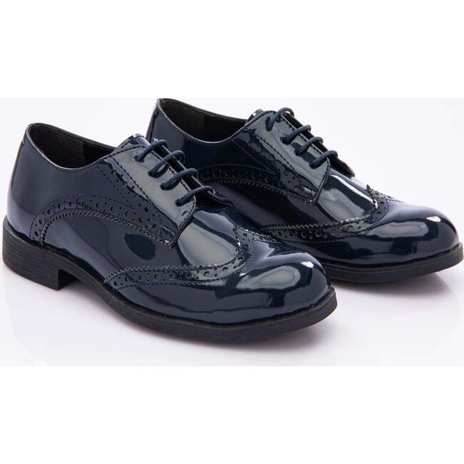 Patent Brogue Dress Shoes, Navy