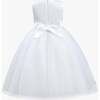 Pearl Bow Tulle Dress, White - Dresses - 2