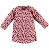 Leopard Print Long Sleeve Dress, Pink & Burgundy - Dresses - 1 - thumbnail