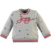 Joy & All-Over Stars Print Crew Neck Sweatshirt, Light Grey - Sweatshirts - 1 - thumbnail