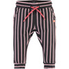 Striped Cuffed Jogger Pants, Antra Grey & Pink - Pants - 1 - thumbnail