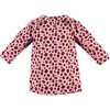 Leopard Print Long Sleeve Dress, Pink & Burgundy - Dresses - 2