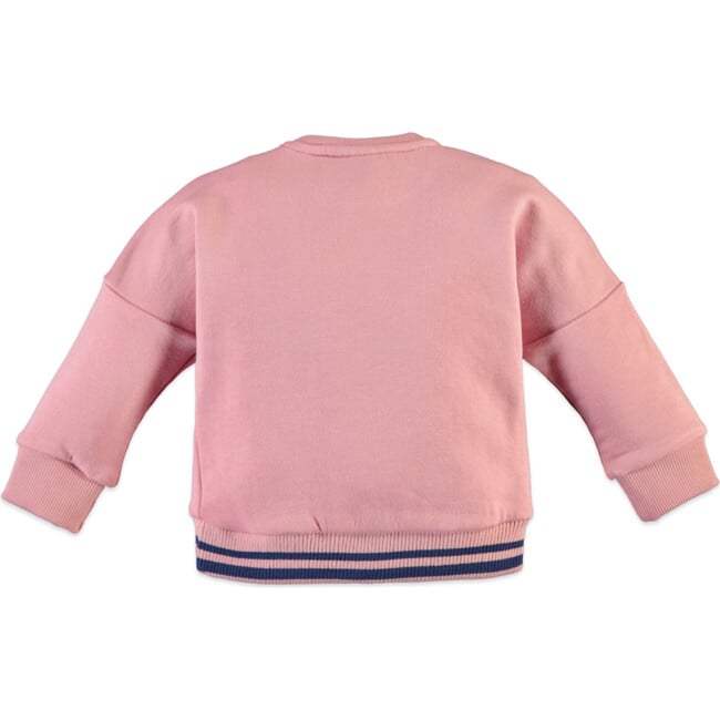 Balloon Girl Print Crew Neck Sweatshirt, Pink - Sweatshirts - 2