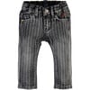 Classic Pinstripe Denim Pants, Grey - Jeans - 1 - thumbnail