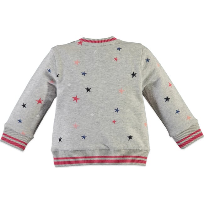 Joy & All-Over Stars Print Crew Neck Sweatshirt, Light Grey - Sweatshirts - 2