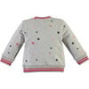 Joy & All-Over Stars Print Crew Neck Sweatshirt, Light Grey - Sweatshirts - 2