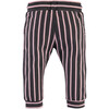 Striped Cuffed Jogger Pants, Antra Grey & Pink - Pants - 2