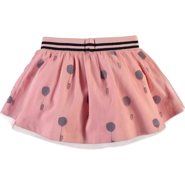 Striped Waistband Polka Dot Tulle Skirt, Pink Haze - Skirts - 2