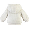Fuzzy Teddy Zipper Jacket, Cream - Faux Fur Coats - 2