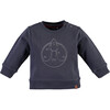 Rocket Ship Print Crew Neck Sweatshirt, Slate Grey - Sweatshirts - 1 - thumbnail