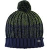 Winter Puffed Beanie Hat, Forest Green & Navy - Hats - 1 - thumbnail