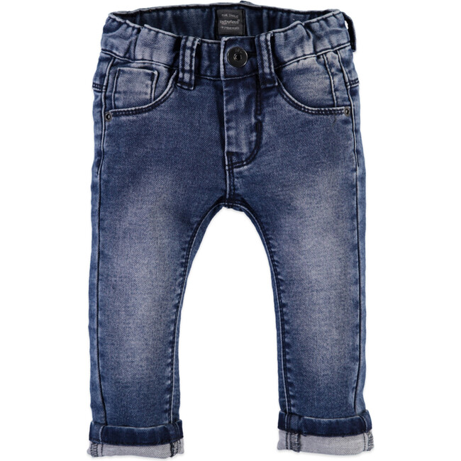 Jogger-Style Denim Pants, Smokey Blue