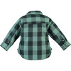 Plaid Multi-Toned Button-Up Shirt, BottleGreen - Shirts - 2
