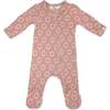 Starburst Double Knit Zipper Footie, Blush - Footie Pajamas - 1 - thumbnail