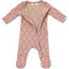 Starburst Double Knit Zipper Footie, Blush - Footie Pajamas - 2