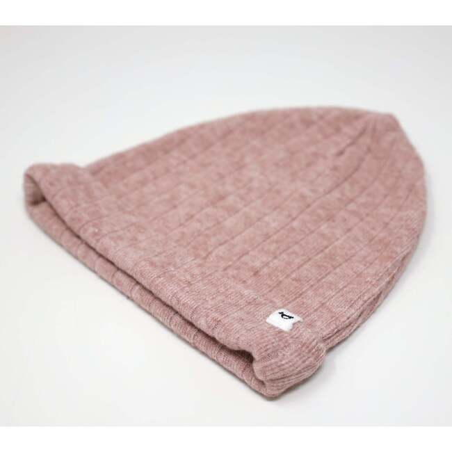 Wide Rib Sweater Knit Watchcap, Blush Heather - Hats - 2