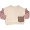 Wide Rib Sweater Knit Millie Slouch with Pocket, Vanilla Combo - Sweaters - 1 - thumbnail